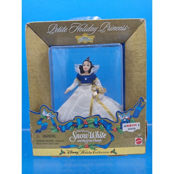Mattel Disney Snow White 4” Holiday Collection Doll and Stand 1998 New in Box - Picture 1 of 3